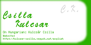 csilla kulcsar business card